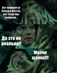 Вот помирятся Запад и Восток, вот тогда мы заживем... Да это не реально!! Молчи щенок!!!