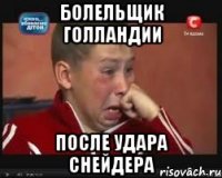 Болельщик Голландии после удара Снейдера