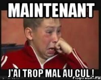 Maintenant J'ai trop mal au cul !