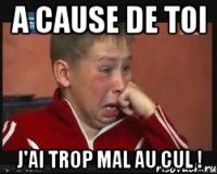 A cause de toi J'ai trop mal au cul !