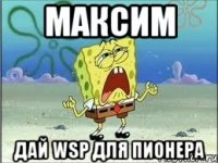 Максим Дай WSP для пионера