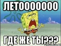 летооооооо где же ты???