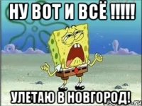 Ну вот и всё !!!!! Улетаю в Новгород!