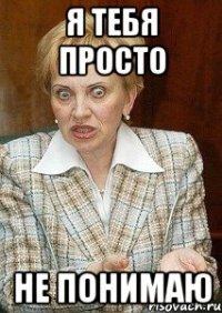 я тебя просто не понимаю