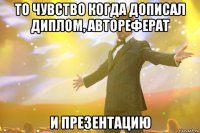 То чувство когда дописал диплом, автореферат и презентацию