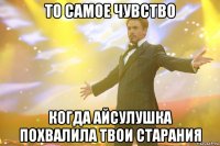 то самое чувство когда Айсулушка похвалила твои старания