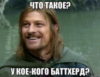 Что такое? У кое-кого баттхерд?