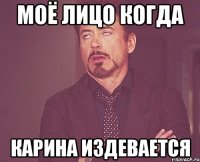 Моё лицо когда карина издевается