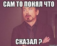 сам то понял что сказал ?