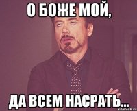 О Боже мой, да всем насрать...