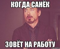 Когда Санёк Зовёт на работу