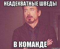 Неадекватные шведы В команде