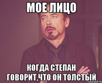 мое лицо когда Степан говорит,что он толстый