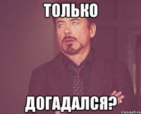 ТОЛЬКО ДОГАДАЛСЯ?