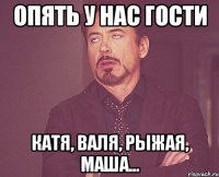 Опять у нас гости Катя, Валя, Рыжая, Маша...