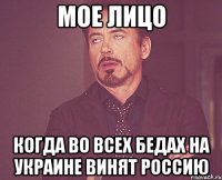 Мое лицо Когда во всех бедах на украине винят россию