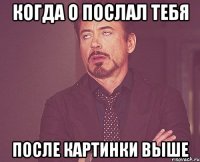 КОГДА О ПОСЛАЛ ТЕБЯ ПОСЛЕ КАРТИНКИ ВЫШЕ