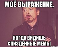 Моё выражение, когда видишь спизденные мемы