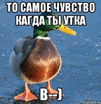То самое чувство кагда ты утка B--)