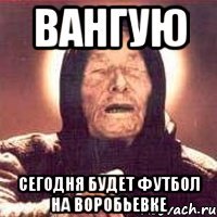 Вангую сегодня будет футбол на Воробьевке
