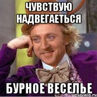 чувствую надвегаеться бурное веселье