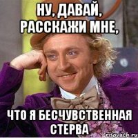 Ну, давай, расскажи мне, что я бесчувственная стерва