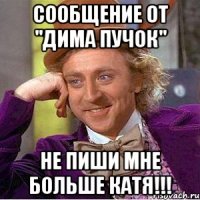 Сообщение от "Дима Пучок" Не пиши мне больше Катя!!!