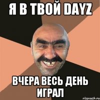 я в твой DAYZ вчера весь день играл