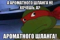 А ароматного шланга не хочешь, а? Ароматного шланга!