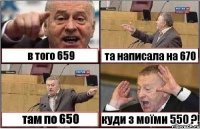 в того 659 та написала на 670 там по 650 куди з моїми 550 ?!