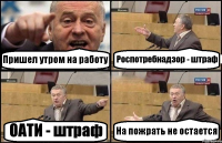 Пришел утром на работу Роспотребнадзор - штраф ОАТИ - штраф На пожрать не остается