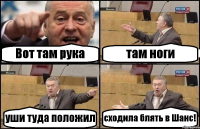 Вот там рука там ноги уши туда положил сходила блять в Шанс!