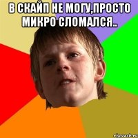 В скайп не могу,просто микро сломался.. 