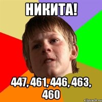 Никита! 447, 461, 446, 463, 460