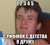 1 2 3 4 5 с рифмой с детства я дружу