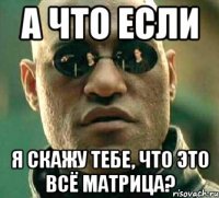 А что если Я скажу тебе, что это всё матрица?