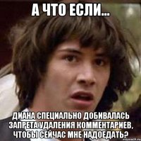А что если... Диана специально добивалась запрета удаления комментариев, чтобы сейчас мне надоедать?