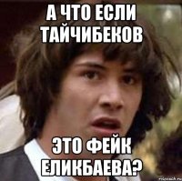 А что если Тайчибеков это фейк Еликбаева?