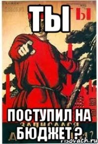 Ты Поступил на бюджет ?