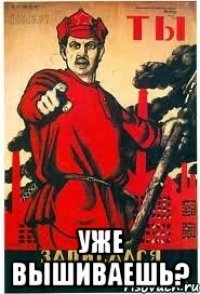  УЖЕ ВЫШИВАЕШЬ?