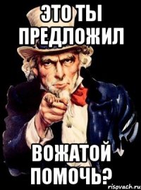 Это ты предложил Вожатой помочь?