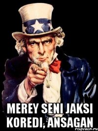  Merey seni jaksi koredi, Ansagan