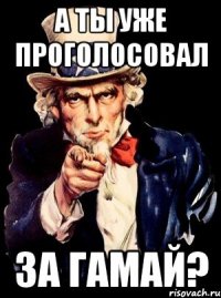 А ты уже проголосовал за Гамай?