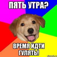 ПЯТЬ УТРА? ВРЕМЯ ИДТИ ГУЛЯТЬ!