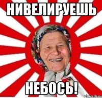 Нивелируешь Небось!