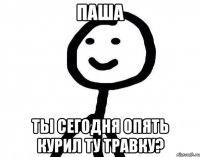 Паша Ты сегодня опять курил ту травку?