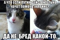 А что если Путин действительно хочет помочь Украине? Да не, бред какой-то.