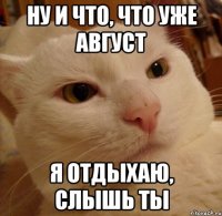 Ну и что, что уже август я отдыхаю, слышь ты