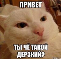 ПРИВЕТ ТЫ ЧЁ ТАКОЙ ДЕРЗКИЙ?