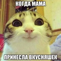 Когда мама Принесла вкусняшек